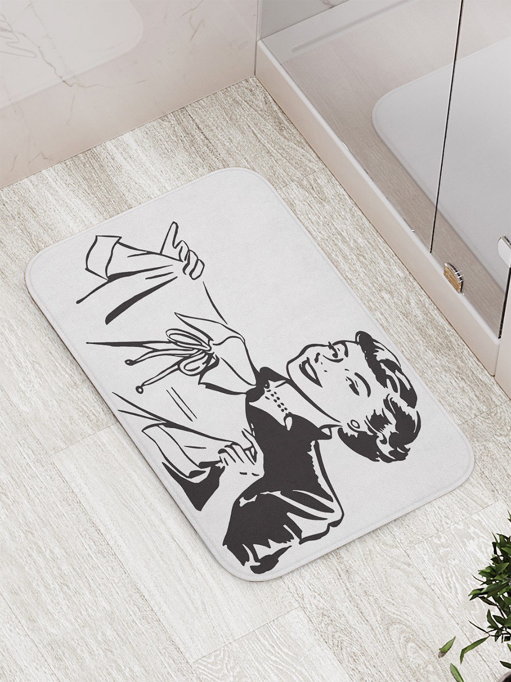 

bath_66613 Коврик противоскользящий для ванной, сауны, бассейна, 77х52 см
