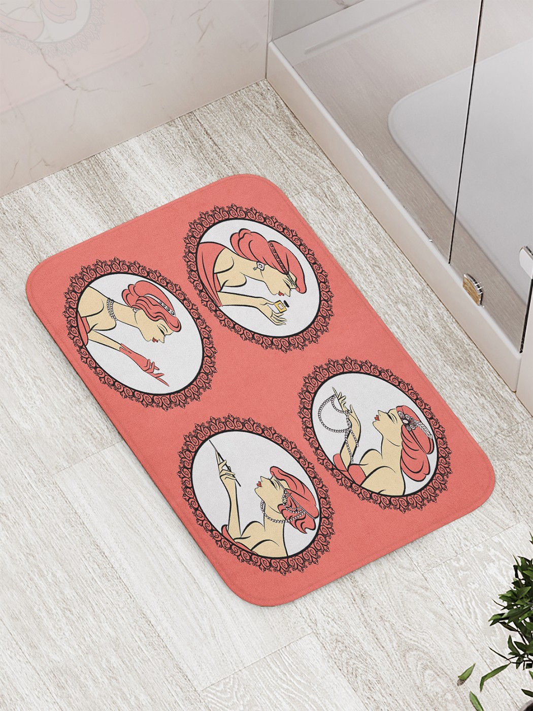 

bath_66611 Коврик противоскользящий для ванной, сауны, бассейна, 77х52 см