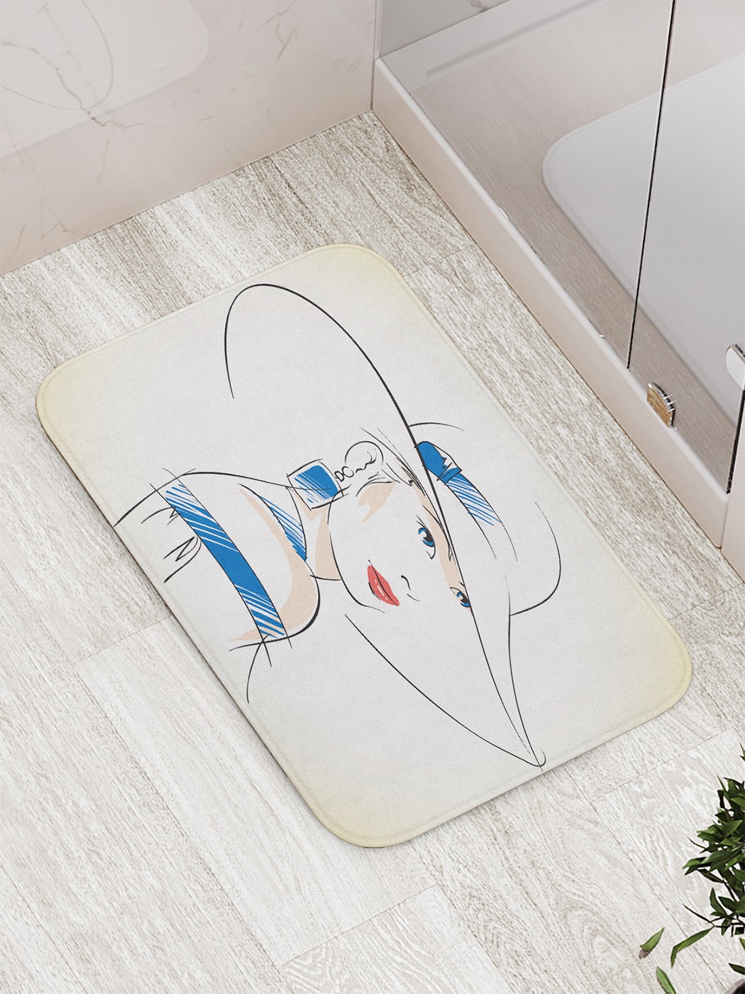 

bath_66610 Коврик противоскользящий для ванной, сауны, бассейна, 77х52 см