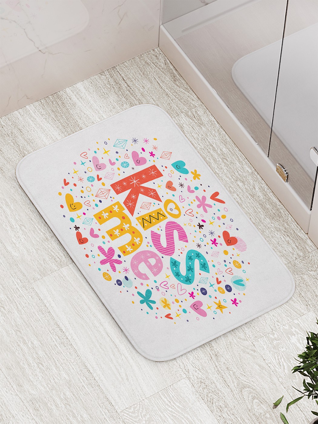 

bath_66574 Коврик противоскользящий для ванной, сауны, бассейна, 77х52 см