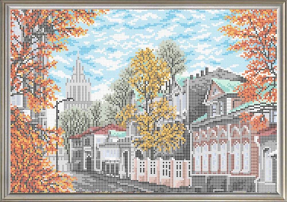 

Рисунок на ткани «Московская улочка»