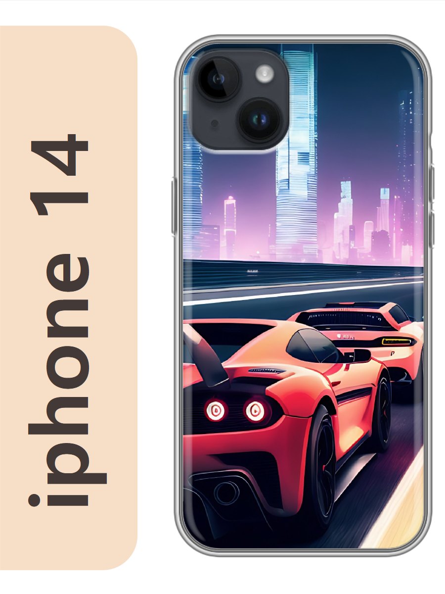 

Чехол на Apple Iphone 14 гоночные авто 919, Iph14avto