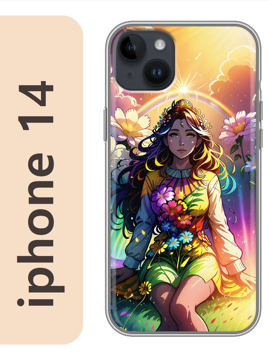 

Чехол на Apple Iphone 14 аниме девушка 915, Прозрачный, Iph14anim
