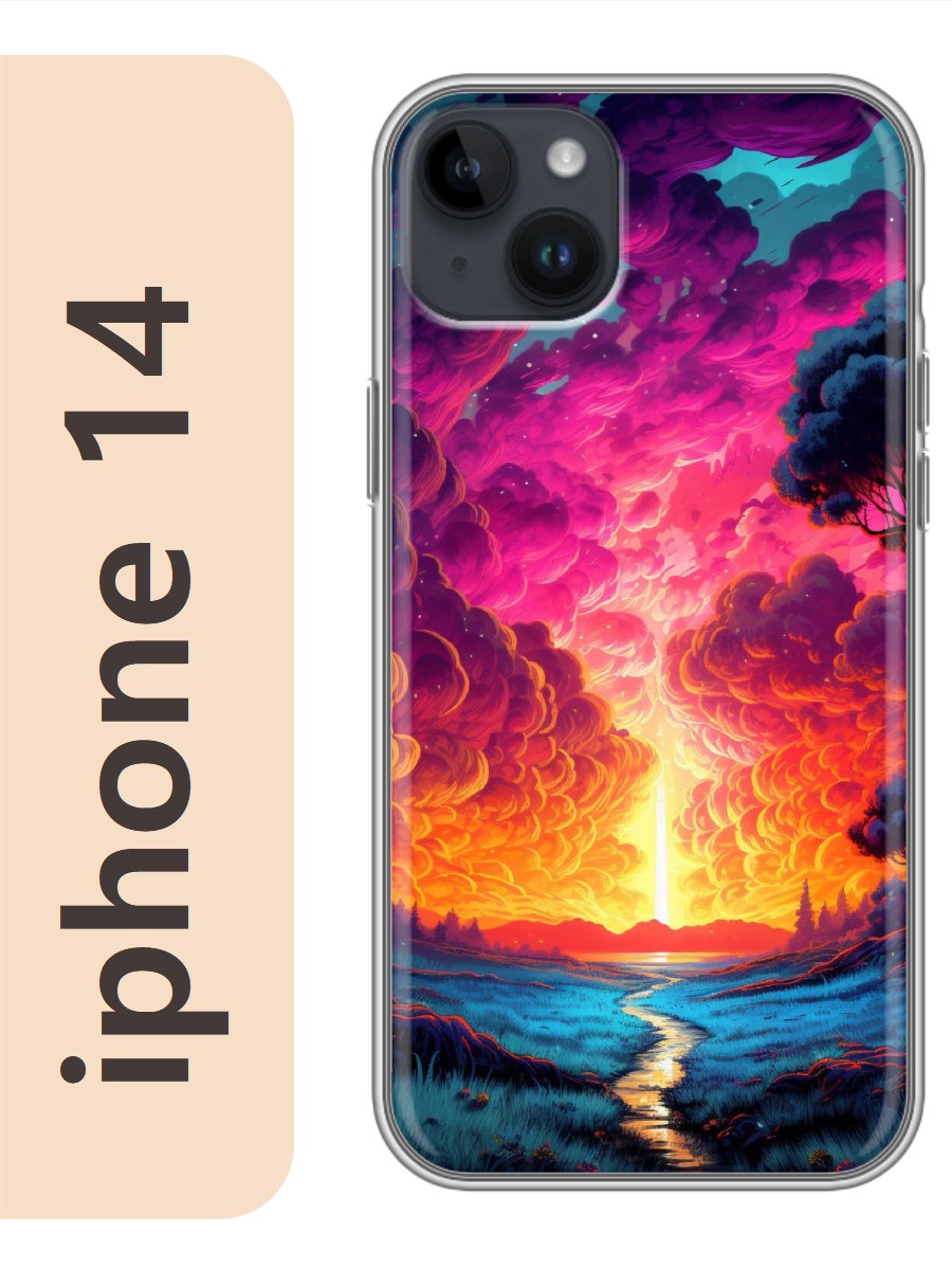 

Чехол на Apple Iphone 14 природа 906, Прозрачный, Iph14rzne