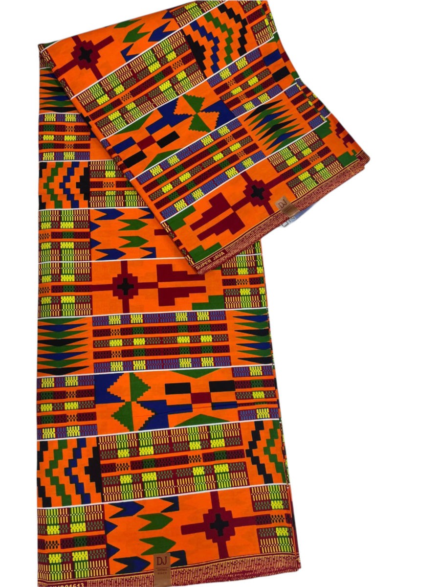 

Хлопковая ткань Etnotextil Digital Wax Print Kente Orange 1,7 х 5,5 м., Digital Wax Print