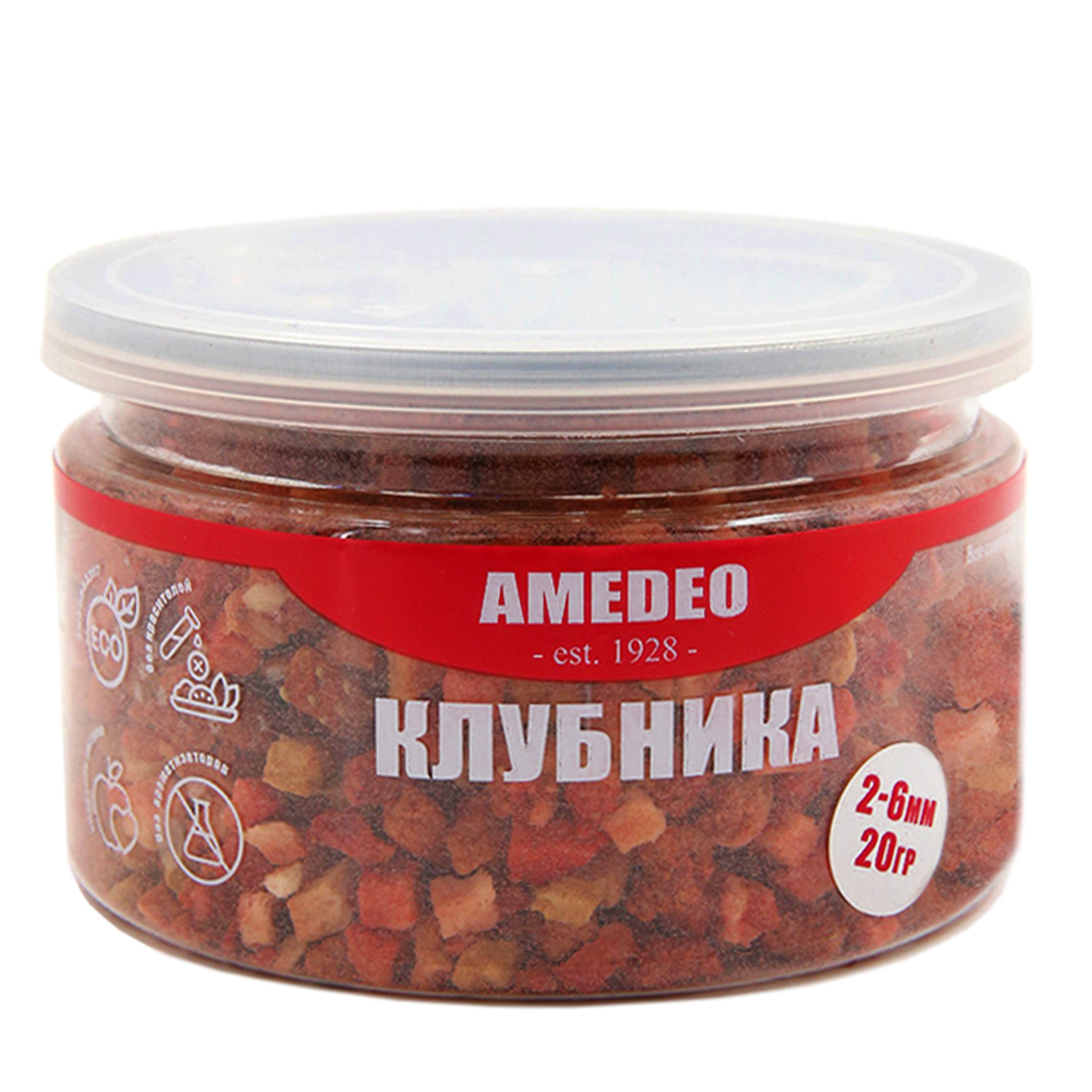 

Клубника сушеная Amedeo сублимированная кусочки 2-6 мм, 20 г