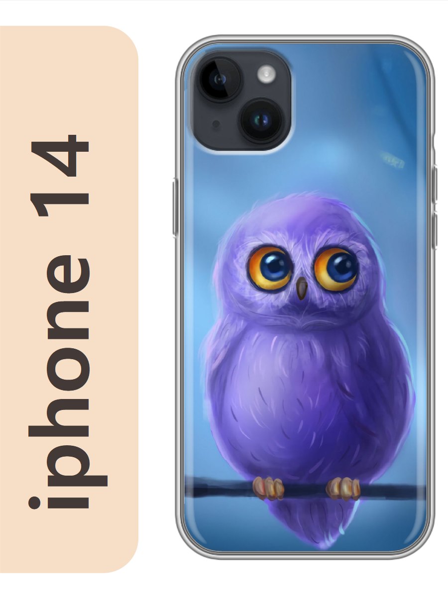 

Чехол на Apple Iphone 14 сова 881, Прозрачный, Iph14zhiv