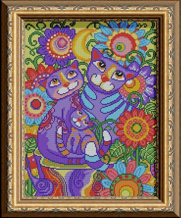 

Рисунок на ткани «Коты неразлучники»