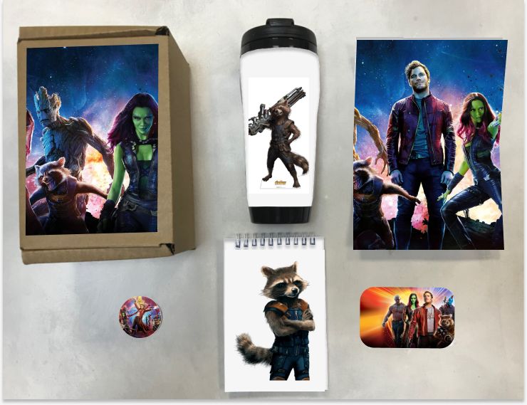 

Бокс с подарком Стражи Галактики, Guardians of the Galaxy 0003, 5 предметов