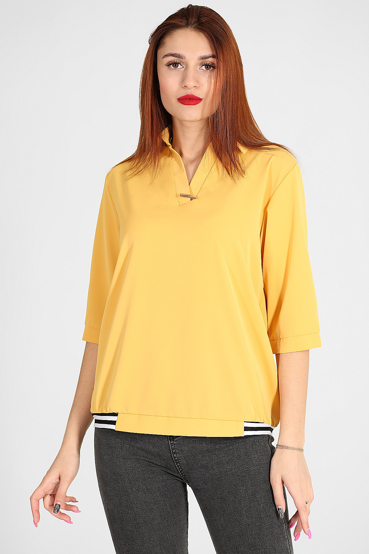 

Блуза женская AlmondShop 2Г 7352.С1 желтая 56 RU, Желтый, 2Г 7352.С1