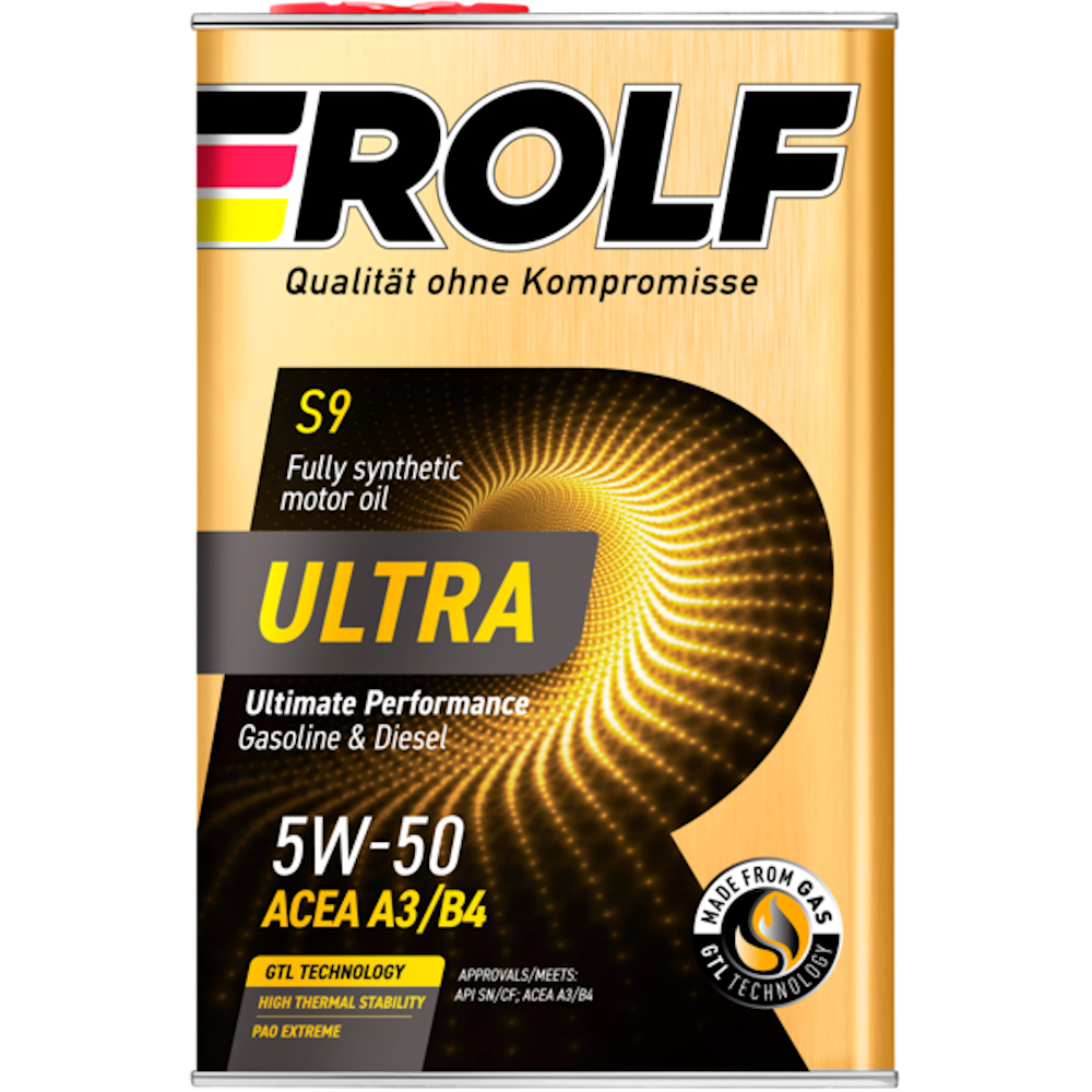 Моторное масло Rolf ULTRA 5W-50 A3/B4 SN/CF, 4 литра