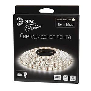 фото Светодиодная лента эра 14,4w/m 60led/m 5050smd теплый белый 5m era