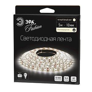 фото Светодиодная лента эра 14,4w/m 60led/m 5050smd теплый белый 5m era