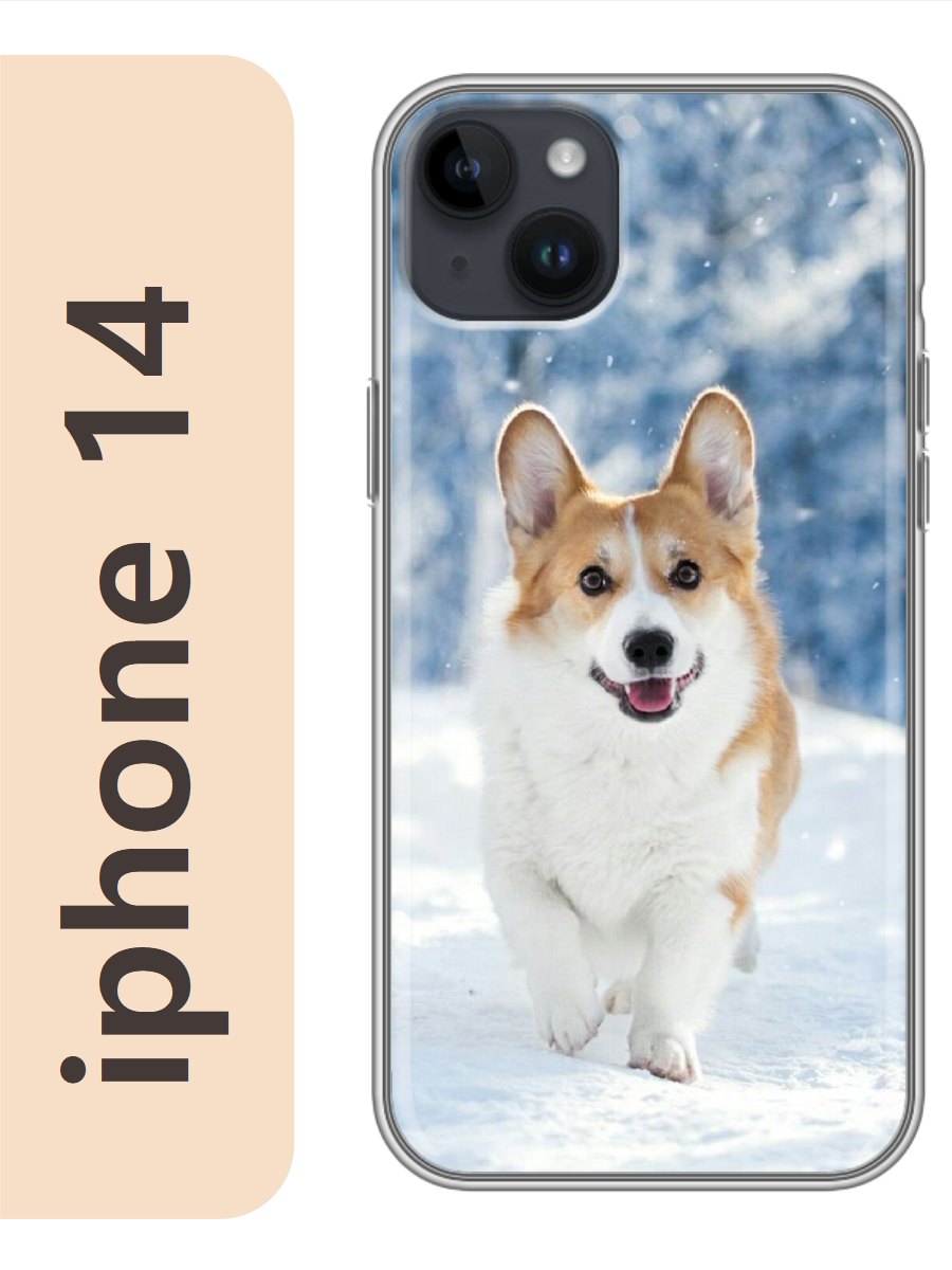 

Чехол на Apple Iphone 14 корги 841, Прозрачный, Iph14dogs