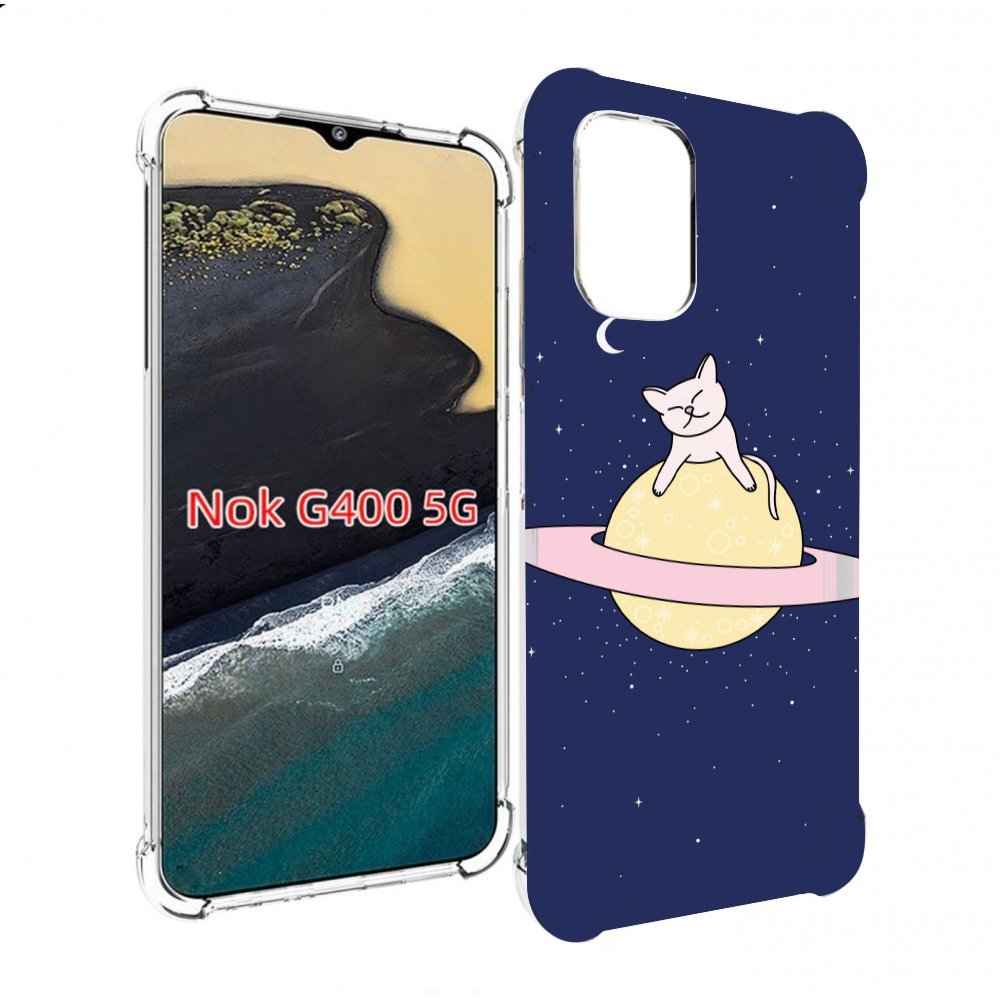 

Чехол MyPads котик на планете для Nokia G400 5G, Прозрачный, Tocco
