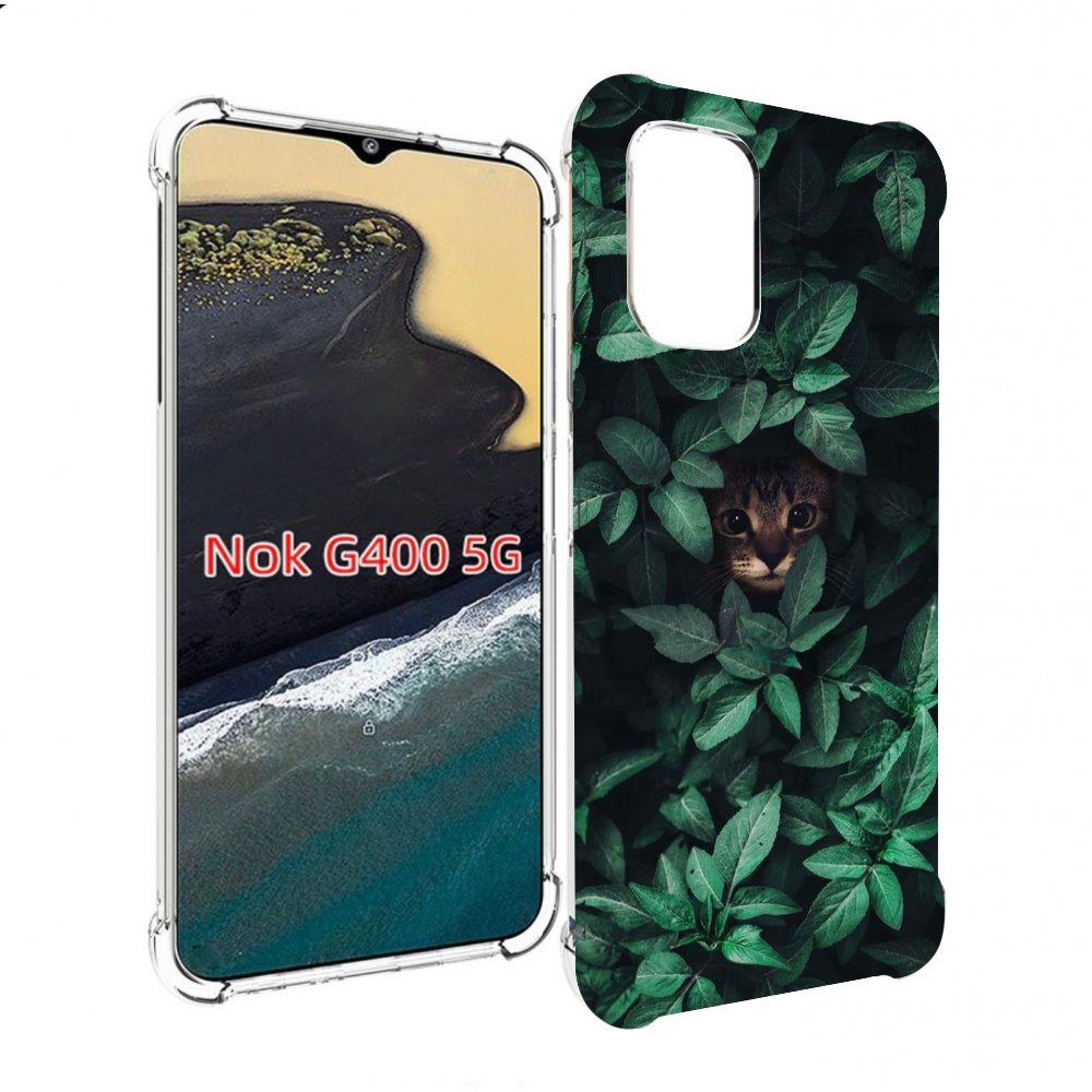 

Чехол MyPads котенок в листьях для Nokia G400 5G, Прозрачный, Tocco