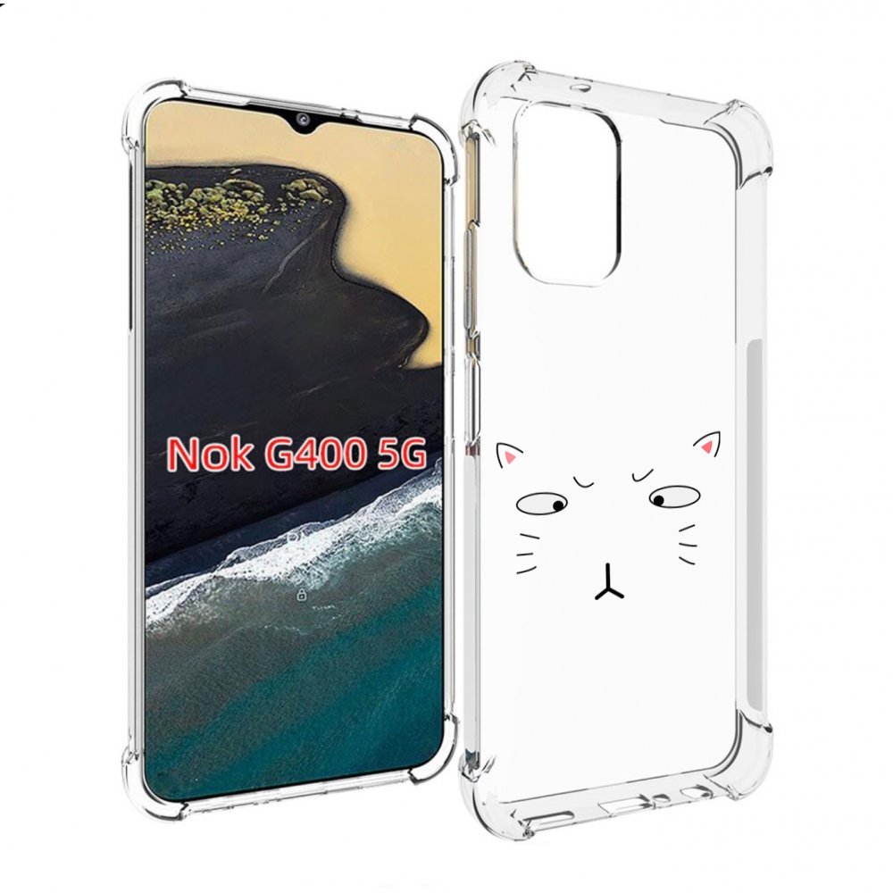 

Чехол MyPads кот-части-лица для Nokia G400 5G, Прозрачный, Tocco