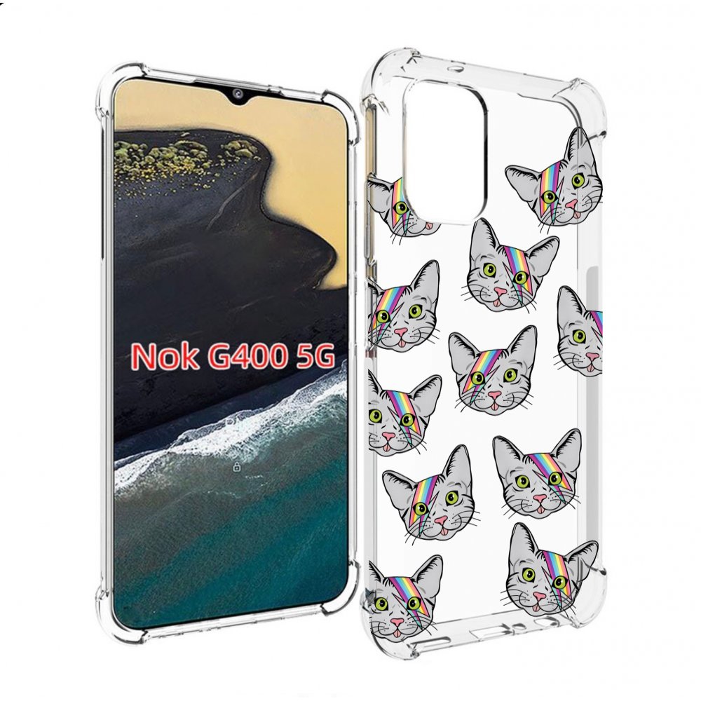 

Чехол MyPads кот-с-молнией-на-лбу для Nokia G400 5G, Прозрачный, Tocco