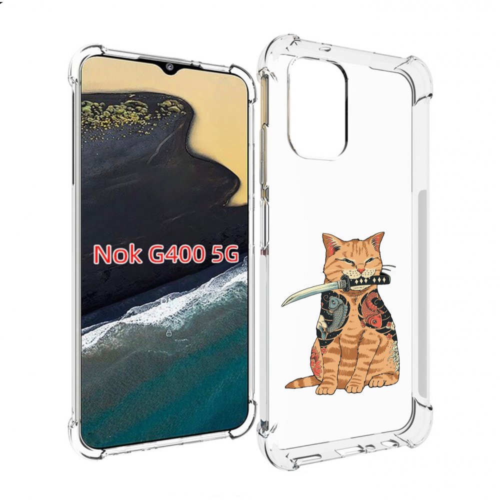 

Чехол MyPads кот-с-катаной для Nokia G400 5G, Прозрачный, Tocco