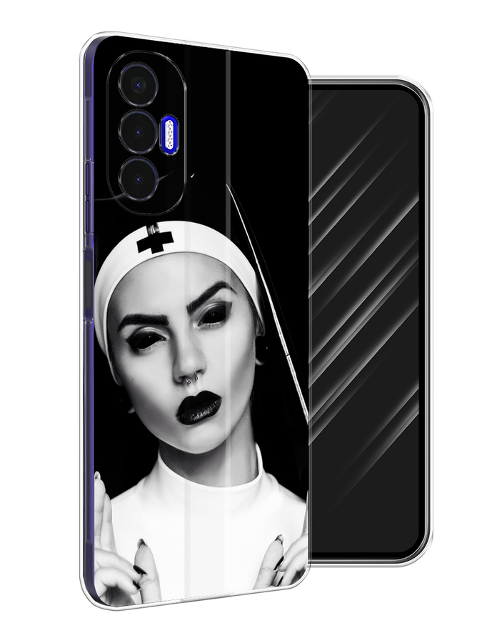

Чехол Awog на Tecno Pova 3 "Черная монашка", Разноцветный, 301550-9