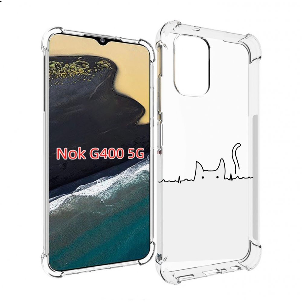 

Чехол MyPads кот-музыкальный для Nokia G400 5G, Прозрачный, Tocco