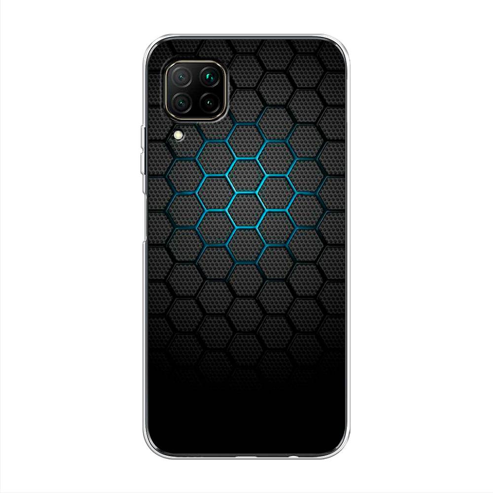 фото Чехол awog "бирюзовые соты" для huawei nova 6 se