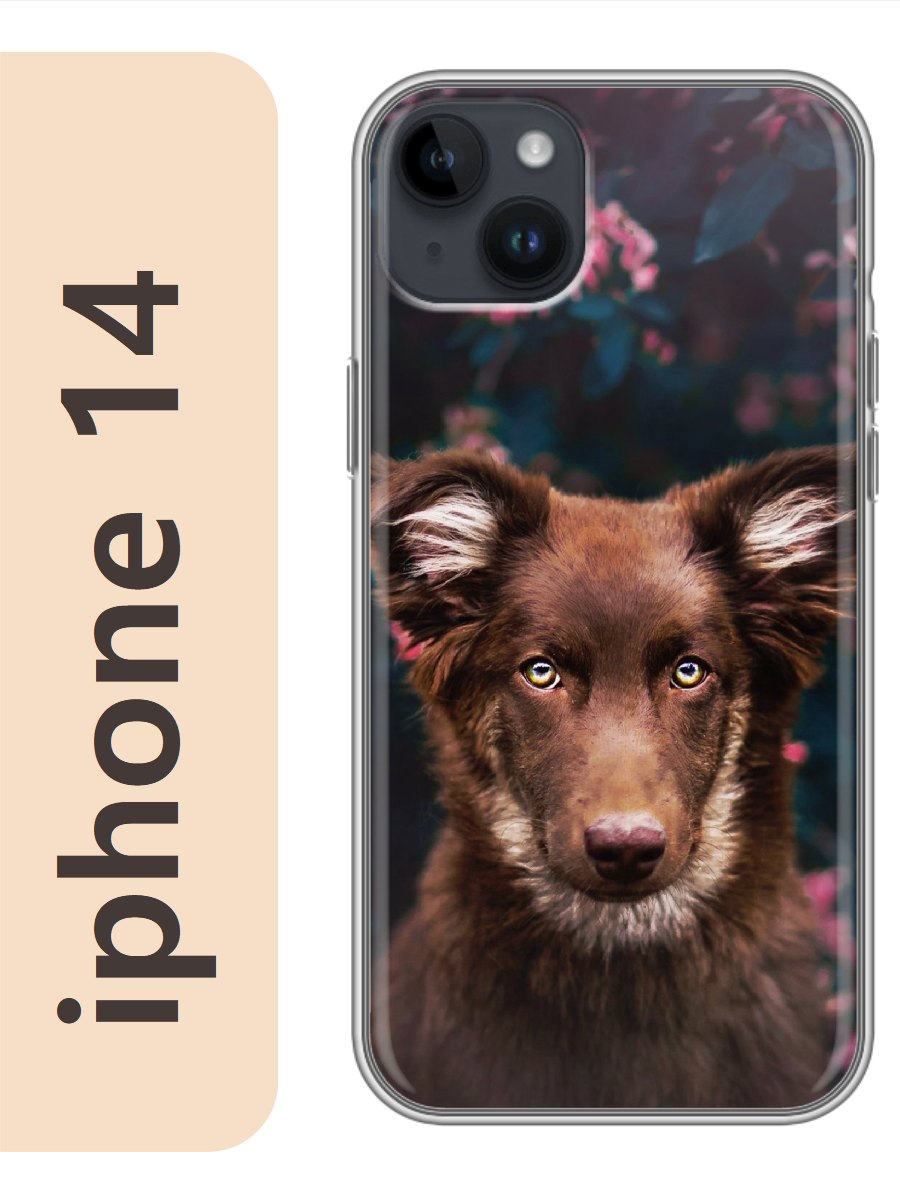 

Чехол на Apple Iphone 14 пес шоколадный 835, Прозрачный, Iph14dogs