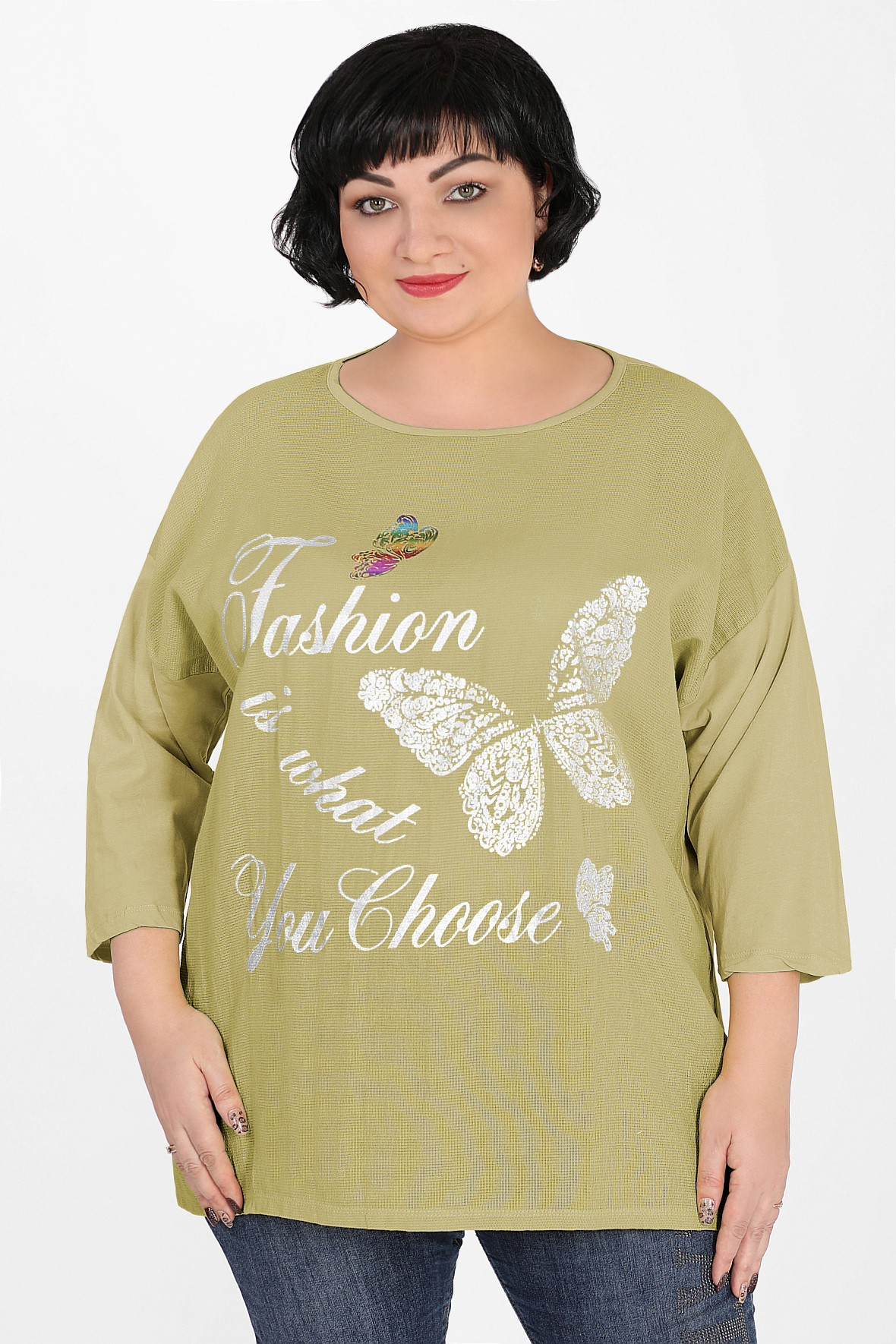 

Лонгслив женский AlmondShop З-16 230102.С3 зеленый 64 RU, З-16 230102.С3