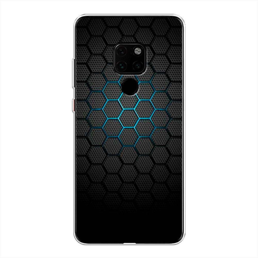 

Чехол Awog на Huawei Mate 20 "Бирюзовые соты", Голубой;синий;черный, 66850-3