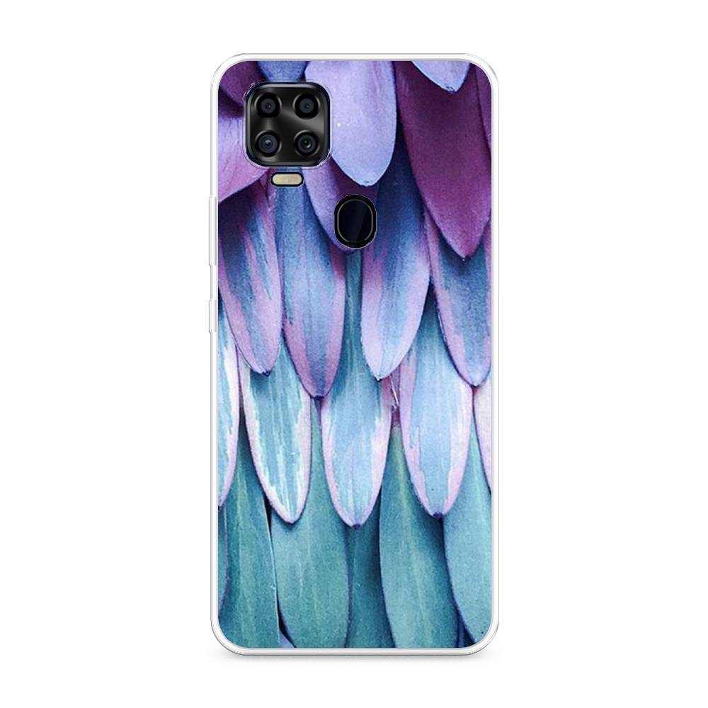 

Чехол на ZTE Blade V2020 "Синее перо", Фиолетовый;голубой, 134350-3