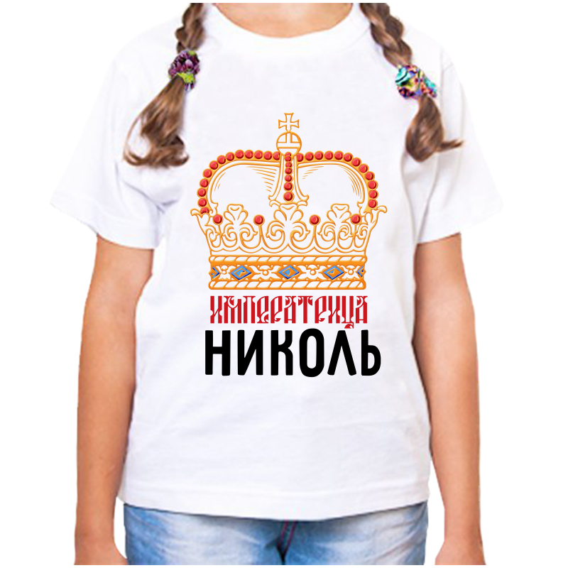 

Футболка девочке белая 30 р-р императрица николь, Белый, fdd_imperatrica_Nikol