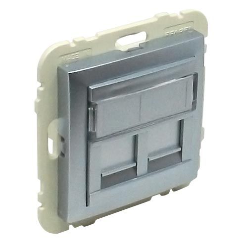

Лицевая панель Efapel Logus 90 для двух коннекторов RJ45 алюминий 90442 SAL