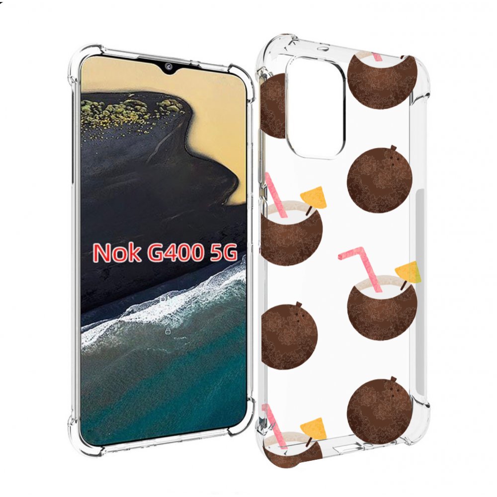 

Чехол MyPads кокосики для Nokia G400 5G, Прозрачный, Tocco