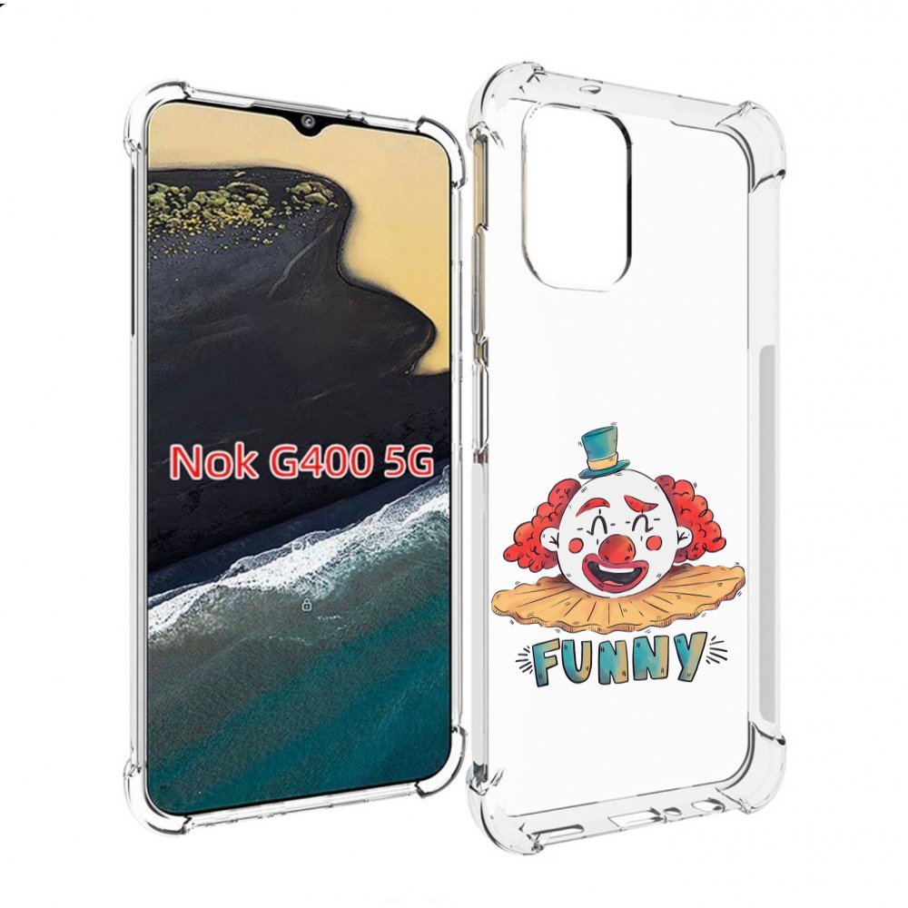 

Чехол MyPads клоун-смешной для Nokia G400 5G, Прозрачный, Tocco