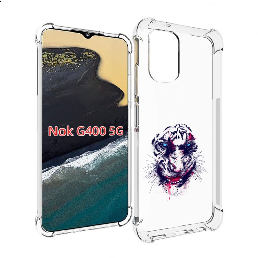 

Чехол MyPads безумный тигр для Nokia G400 5G, Прозрачный, Tocco