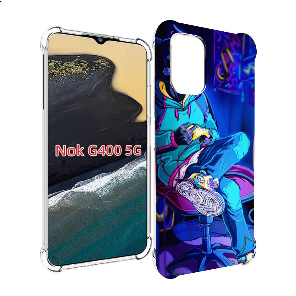 

Чехол MyPads киберпанк игрок для Nokia G400 5G, Прозрачный, Tocco