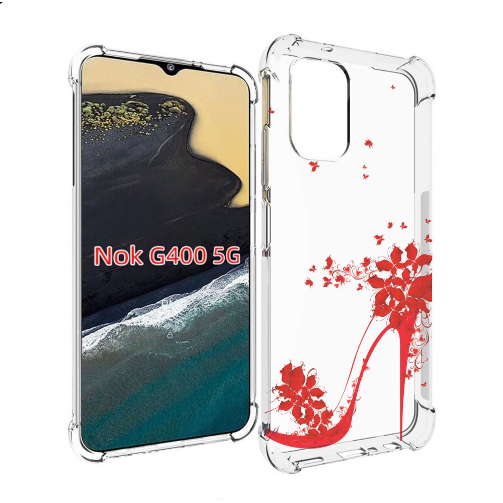 

Чехол MyPads каблук-в-цветах для Nokia G400 5G, Прозрачный, Tocco