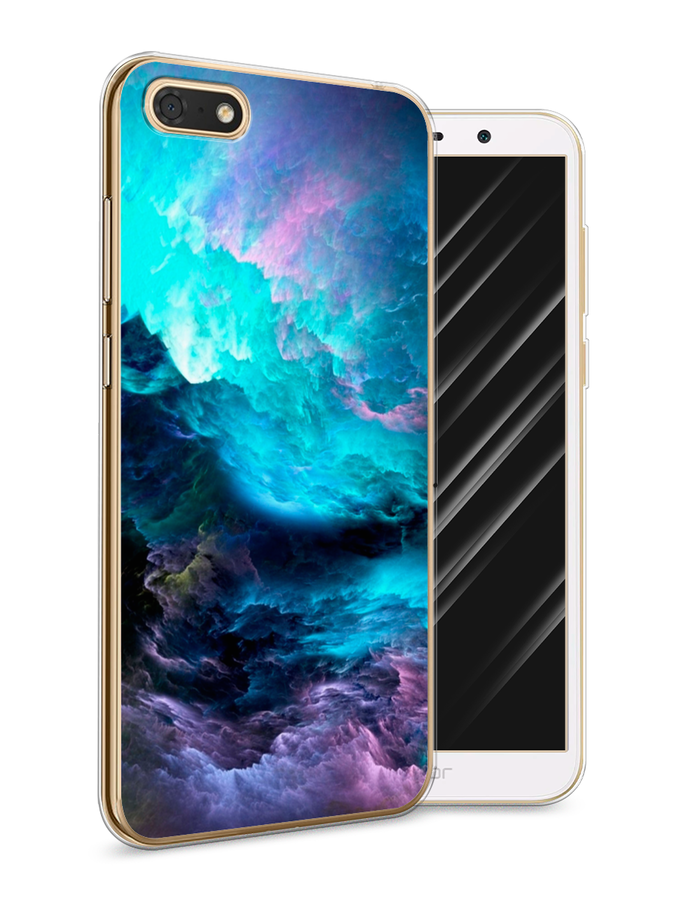 

Чехол Awog на Huawei Y5 2018 "Бирюзовое небо", Фиолетовый;черный, 65950-4