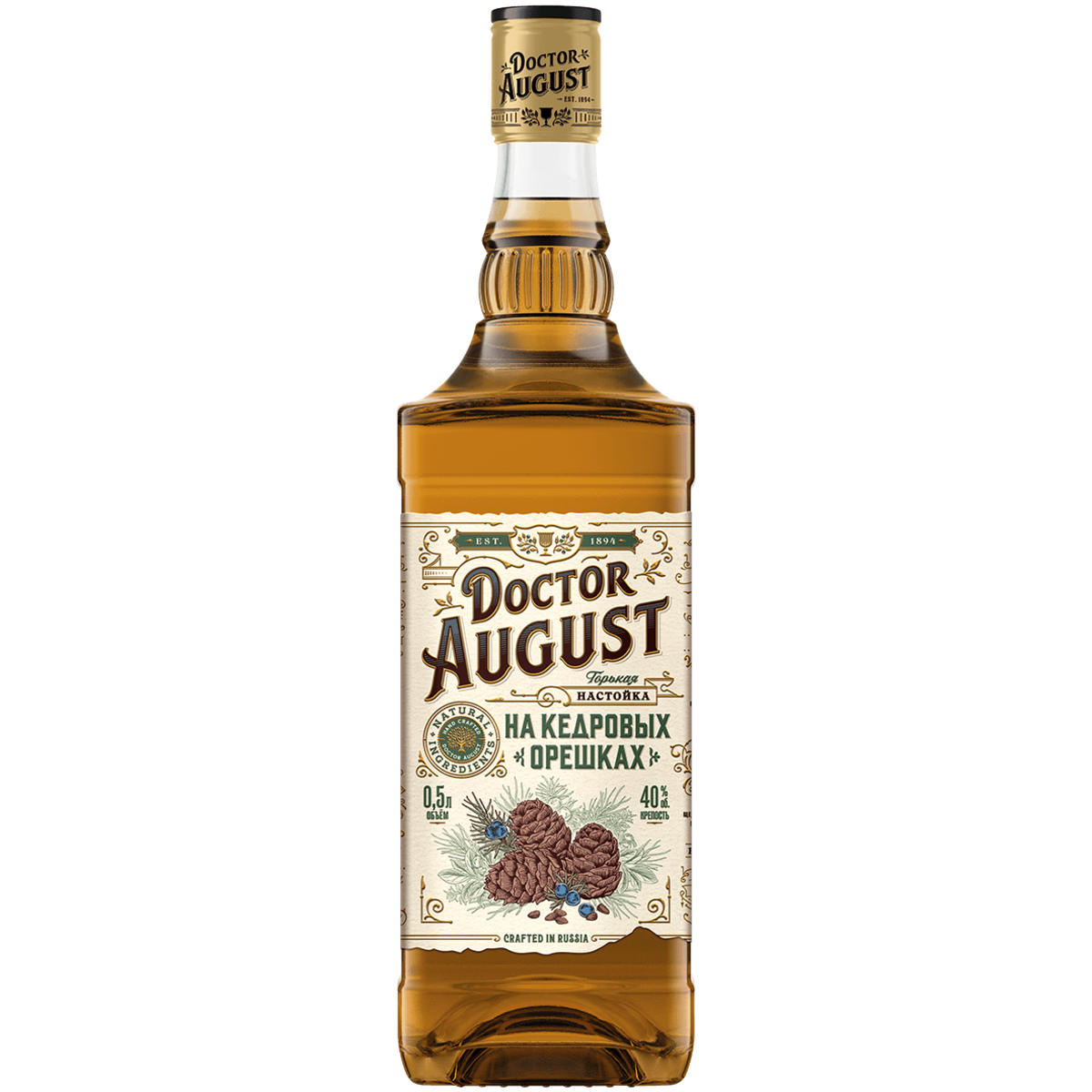 Настойка Doctor August на кедровых орешках 0,5 л