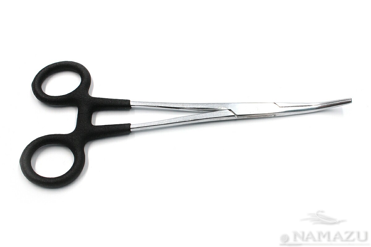 Зажим-корнцанг рыболовный Namazu, L-180 мм, прорезин. ручки, нерж. сталь N-FTS10