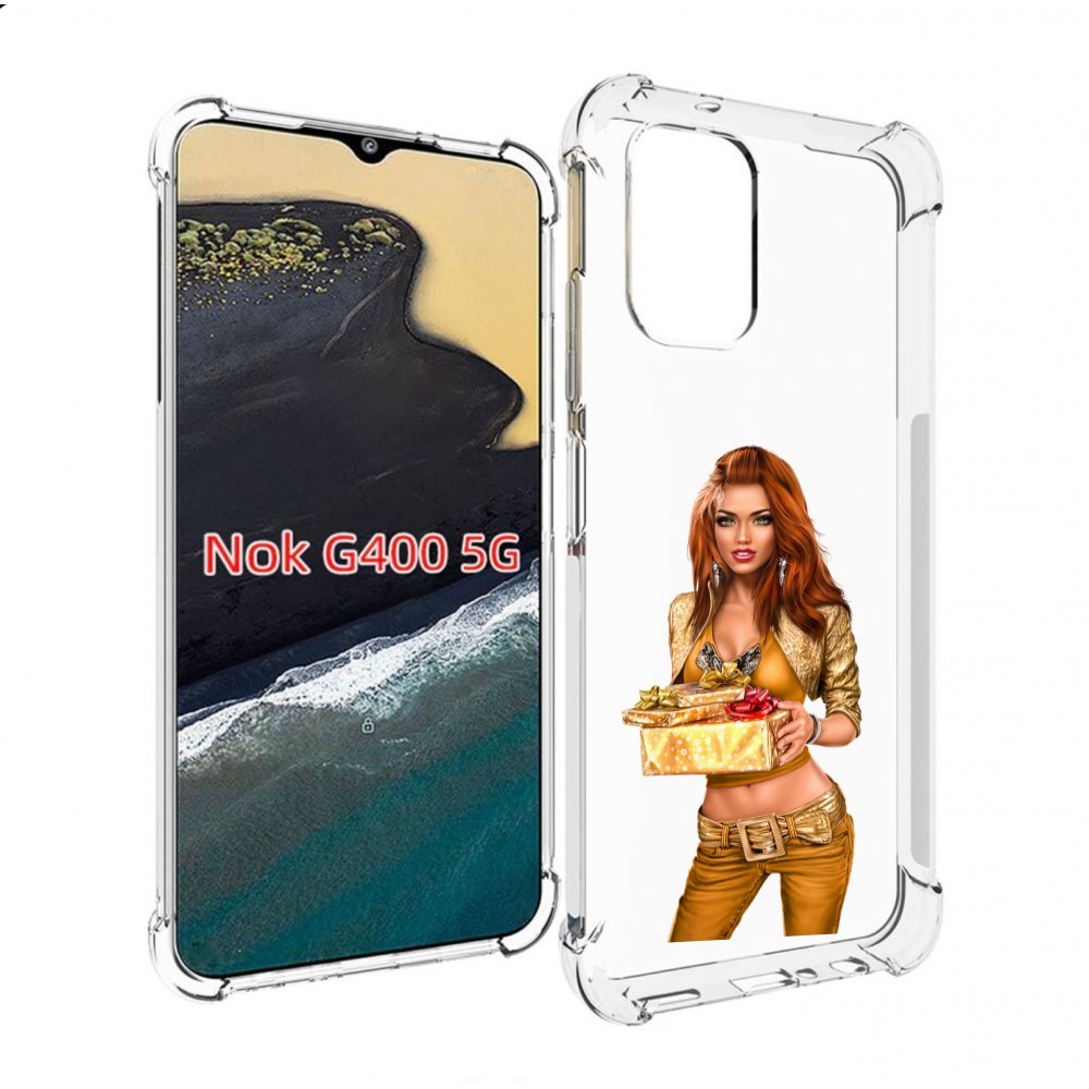 

Чехол MyPads золотая-девочка-с-подарком женский для Nokia G400 5G, Прозрачный, Tocco