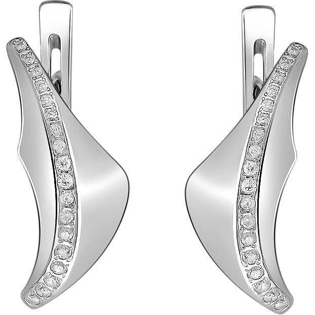 

Серьги женские из серебра Эстет К3С153388-1Р, фианит, К3С153388-1Р