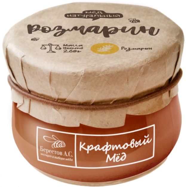 

Мёд натуральный крафтовый "Розмарин" Берестов А.С., 260 г