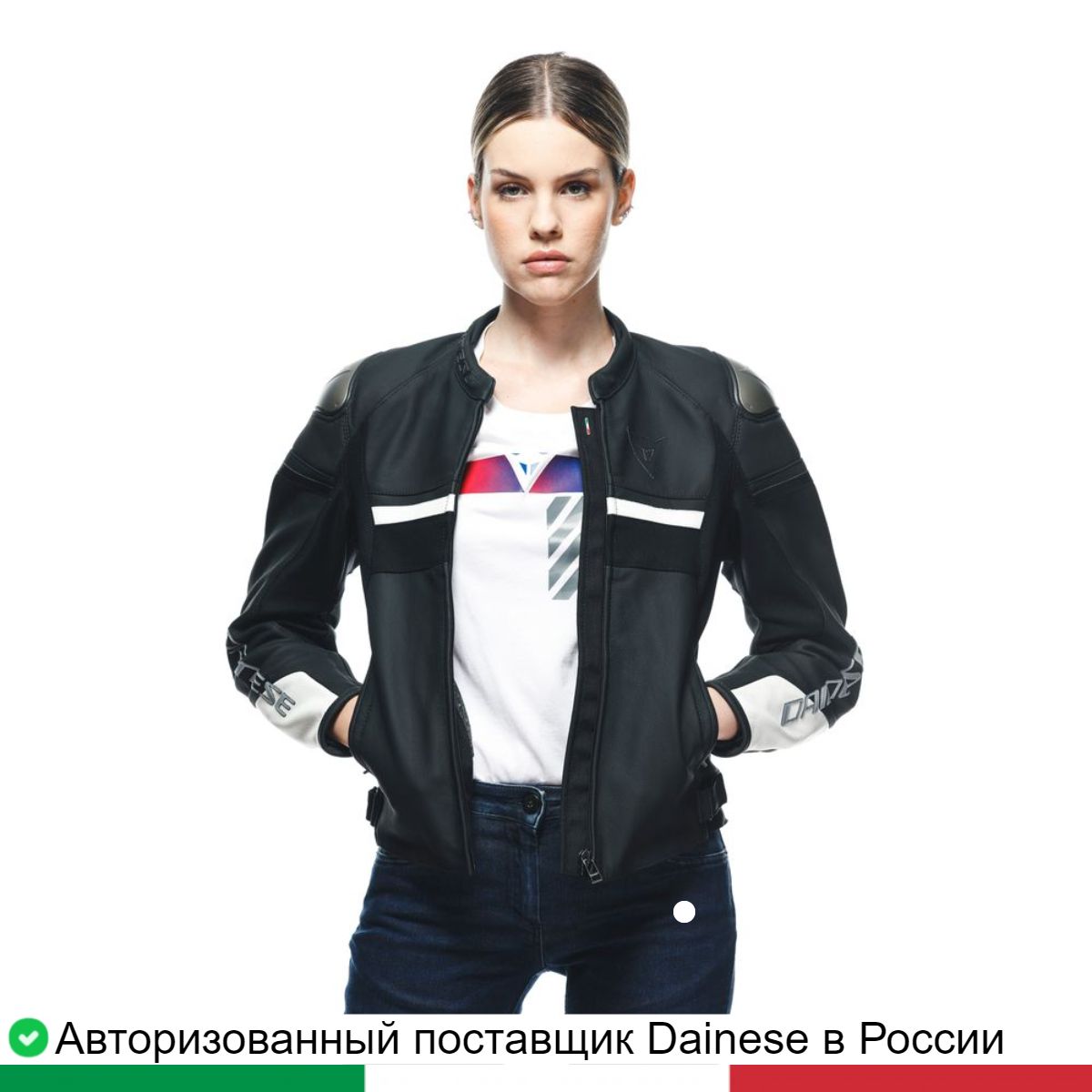 

Мотокуртка женская RAPIDA LADY LEATHER JACKET 20253387422A42, Черный, RAPIDA LADY LEATHER