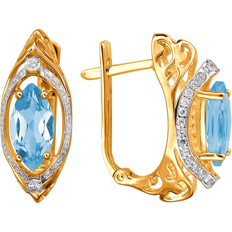 

Серьги женские из золота Эстет 01С3112173Р-1, фианит/топаз, 01С3112173Р-1