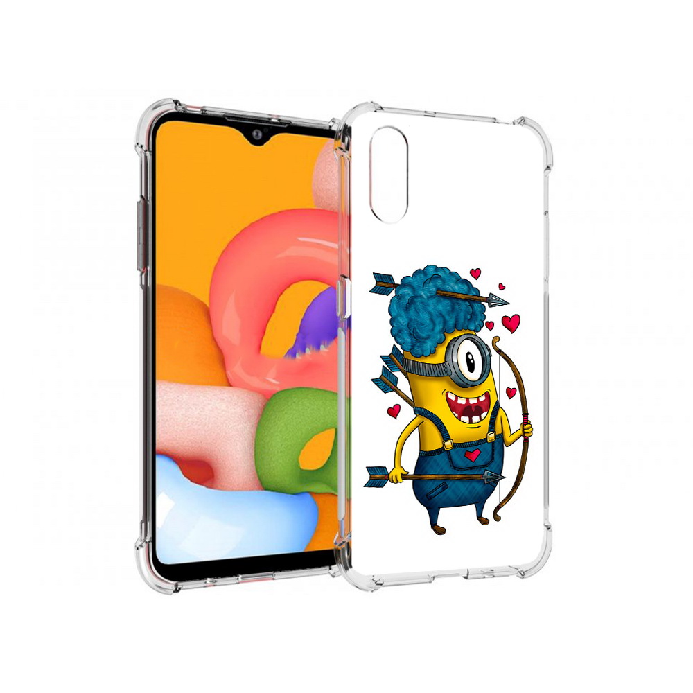 

Чехол MyPads Tocco для Samsung Galaxy A01 Миньон купидон (PT144711.509.117), Прозрачный, Tocco