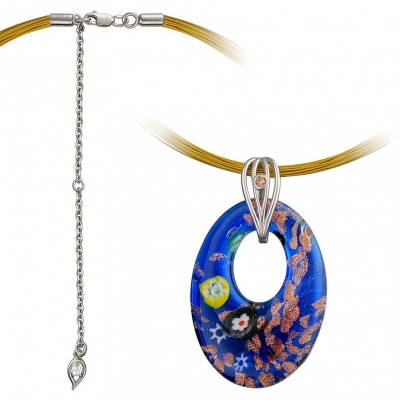 

Колье из серебра с стеклом/фианитом 50 см Эстет 01Л251276, 01Л251276