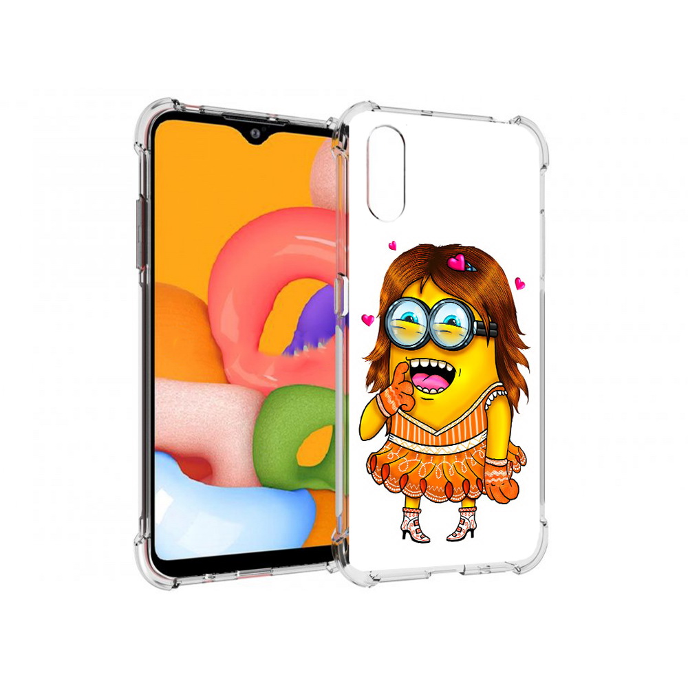 

Чехол MyPads Tocco для Samsung Galaxy A01 Миньон девочка (PT144711.509.116), Прозрачный, Tocco