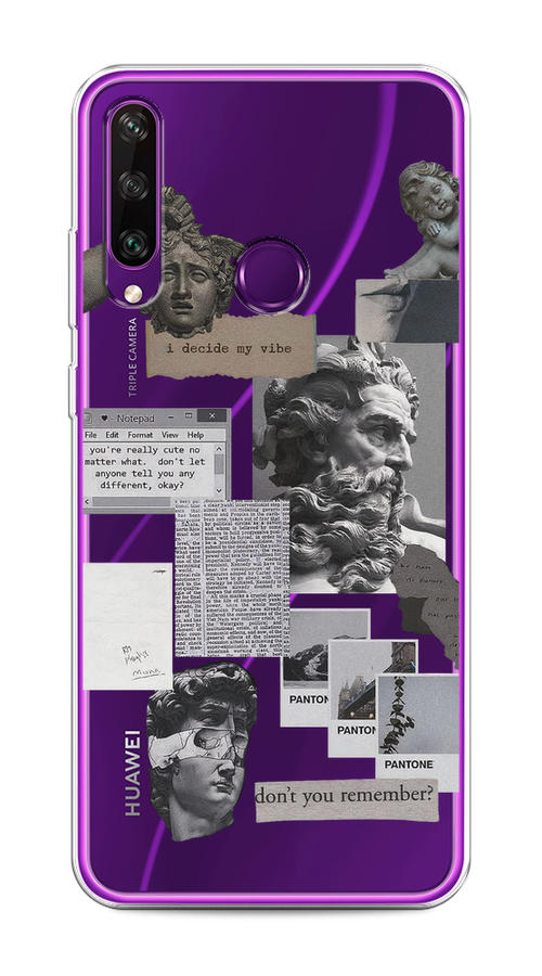 

Чехол на Huawei Y6p "Коллаж греческие скульптуры", Бежевый;серый, 6103250-1