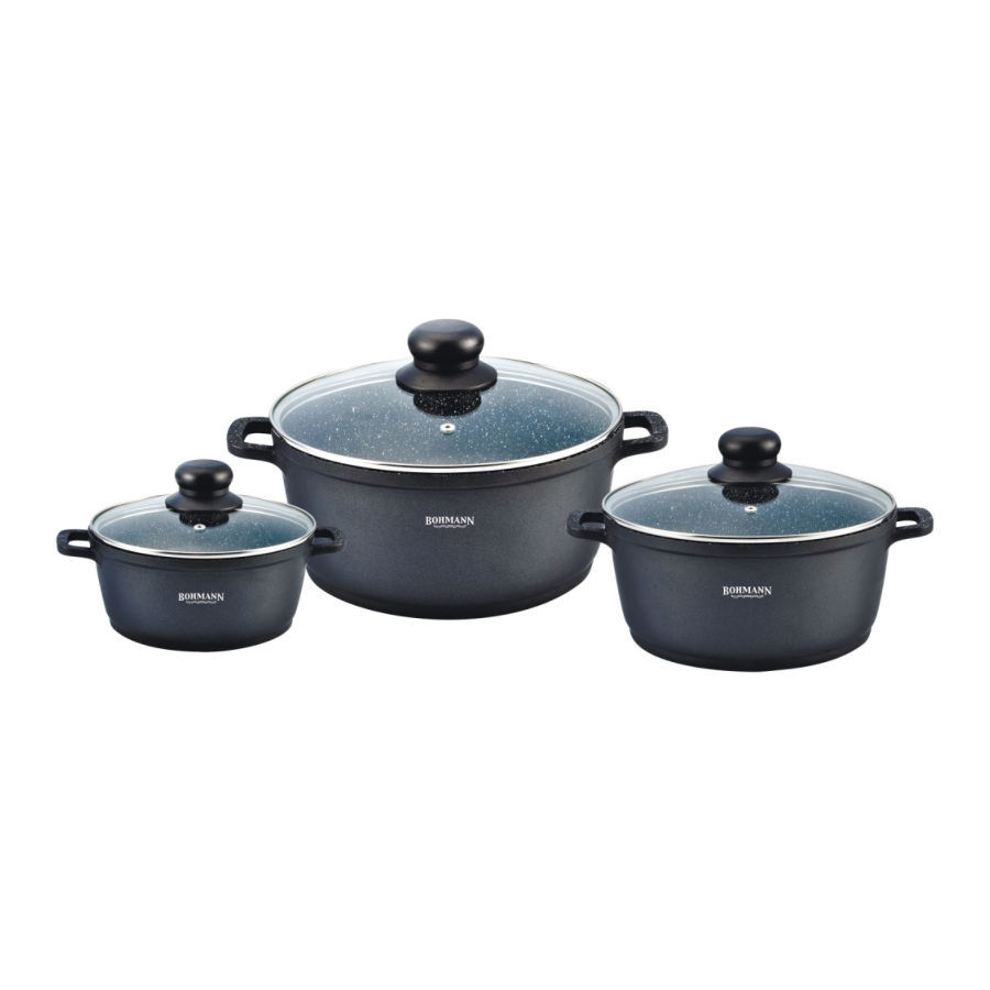 

Посуда из литого алюминия Bohmann BH - 6006MRB /6пр.